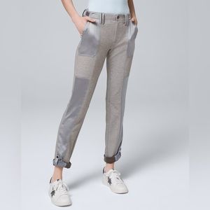 WHBM WKND Satin Trim Knit Pants Size 6S